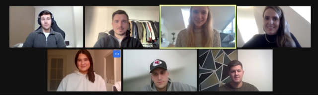 The project team at the virtual final presentation in January 2021