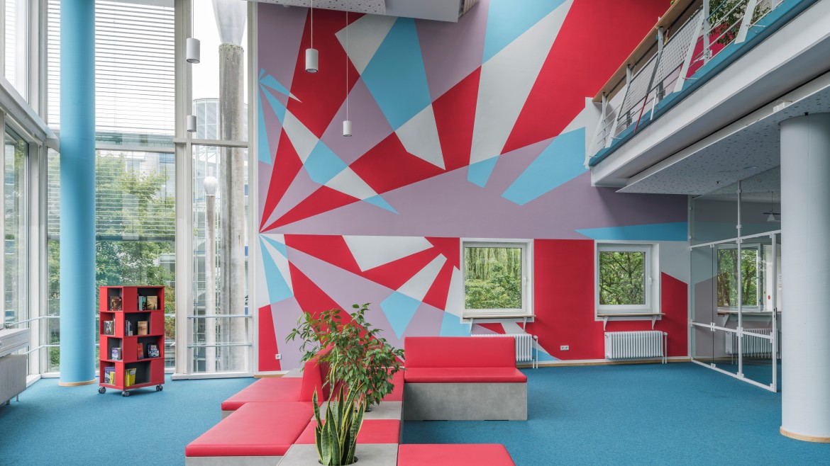Vorraum Bibliothek (Wandgestaltung Vorraum Bibliothek