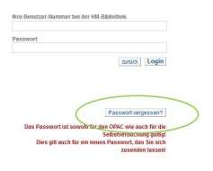 Link to opac password