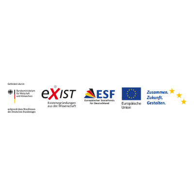 Logoreihe Bundesministerium für Wirtschaft und Klimaschutz BMWK exist ESF Europaeische Union EU Zusammen Zukunft Gestalten