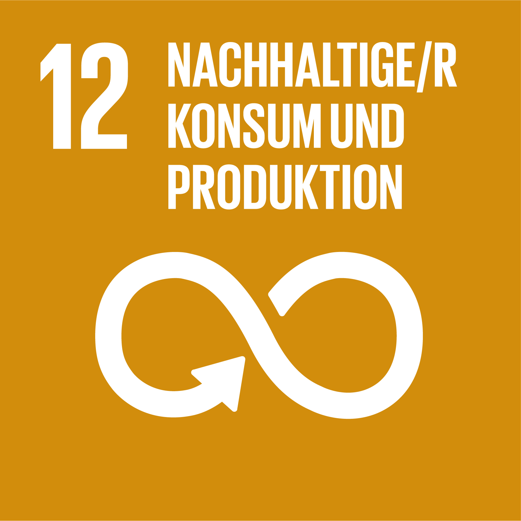Icon Sustainable Development Goals SDG Nachhaltigkeitsziel Nachhaltiger Konsum Produktion (Vereinte Nationen (UN)) Icon Sustainable Development Goals SDG Nachhaltigkeitsziel Nachhaltiger Konsum Produktion