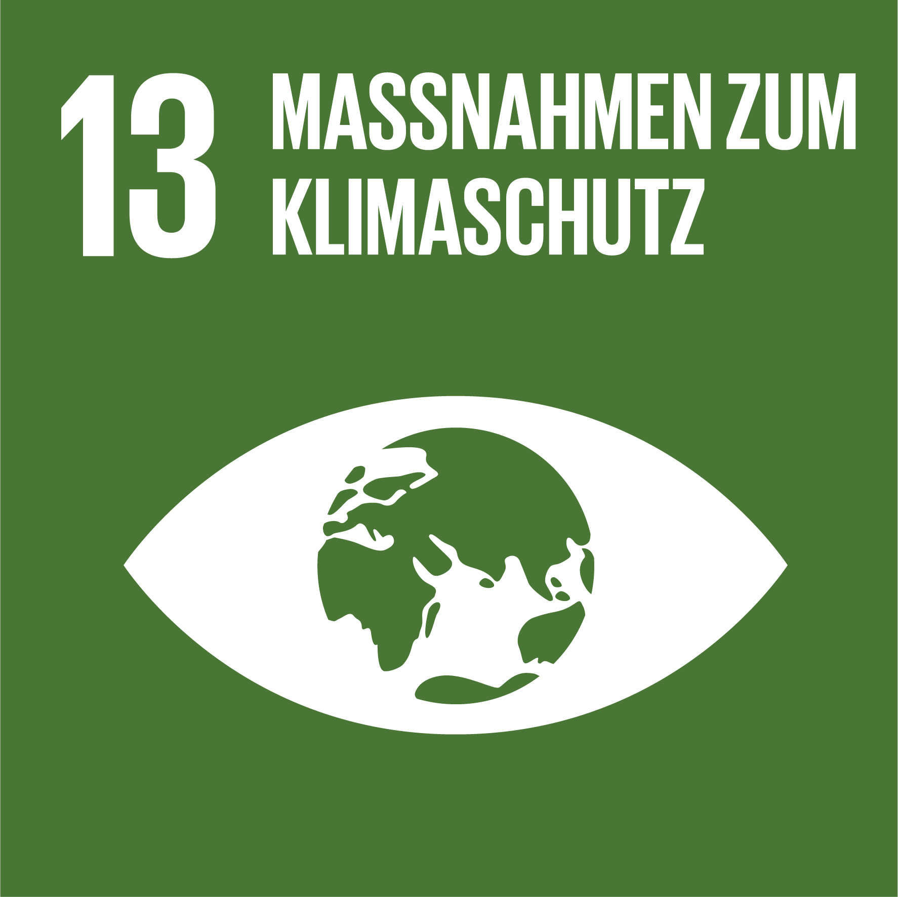Icon Sustainable Development Goals SDG Nachhaltigkeitsziel Massnahmen zum Klimaschutz (Vereinte Nationen (UN)) Icon Sustainable Development Goals SDG Nachhaltigkeitsziel Massnahmen zum Klimaschutz