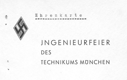 Polytechnikum_Ehrenkarte_Zeugnisverleihung_1937 (Quelle: Bayerisches Hauptstaatsarchiv, MK 41939) Polytechnikum Ehrenkarte Zeugnisverleihung 1937