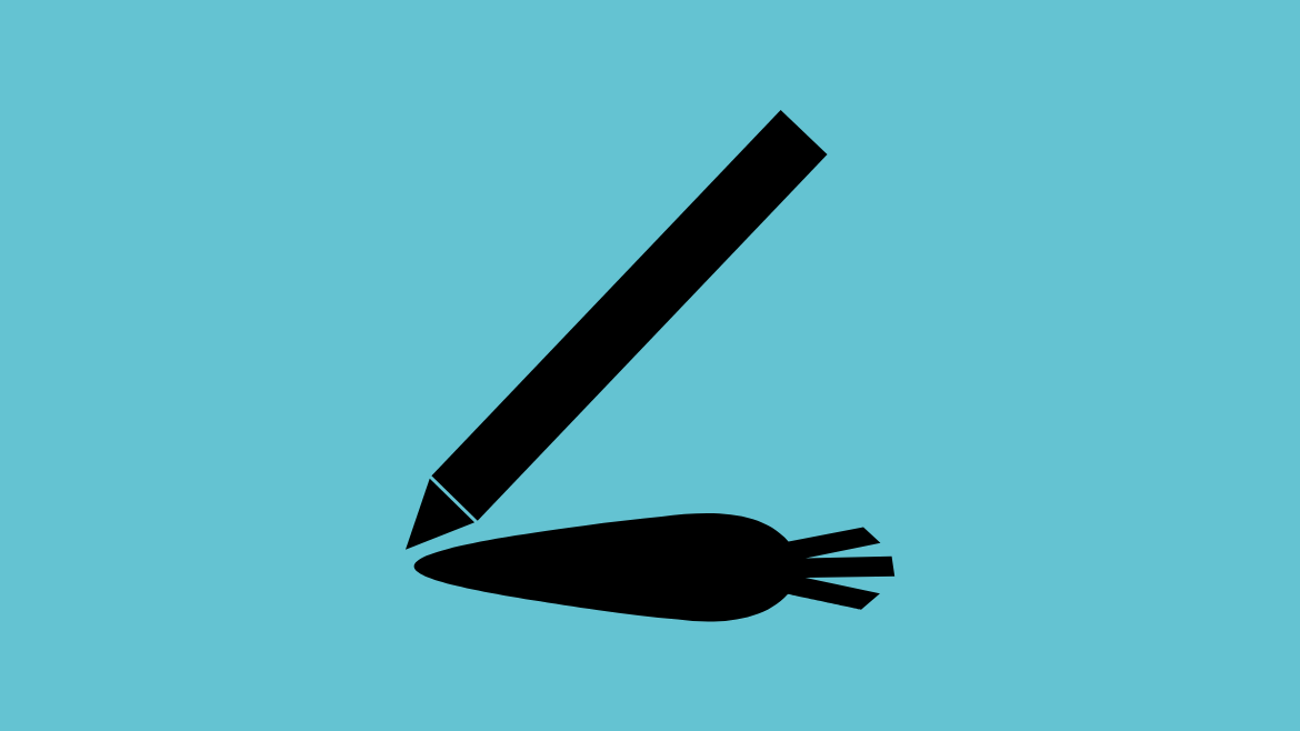 Mindsnacks-Schmuckbild: Schreibgemüse (Grafik: Annika Goepfrich / Studio Sosa)