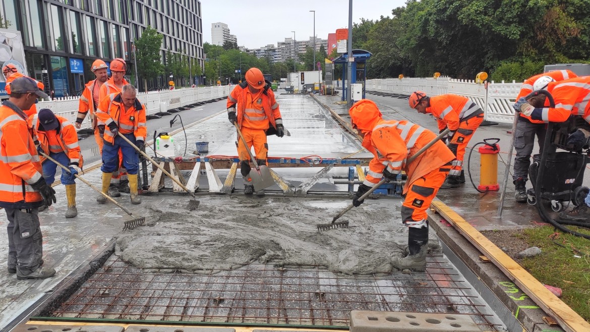 Auftragung Betonschicht