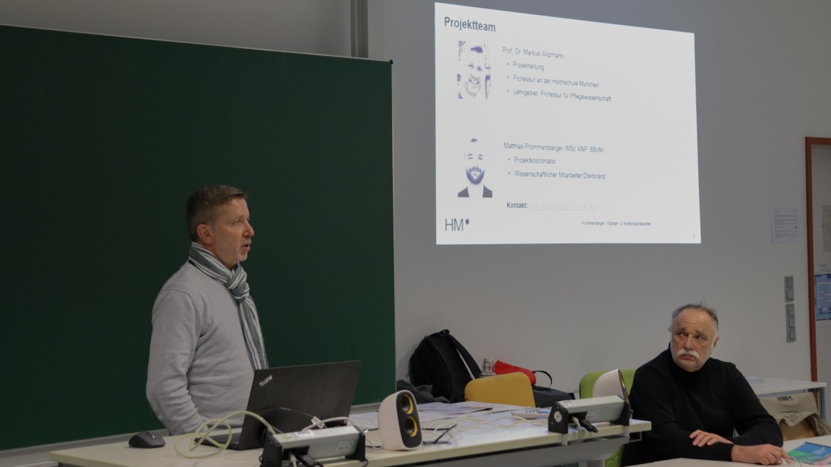 Prof. Dr. Markus Witzmann erzaehlt von seinem Projekt in Kooperation mit dem SHE:RC. (Hochschule München / Matej Gavranovic) Prof. Dr. Markus Witzmann erzaehlt von seinem Projekt.