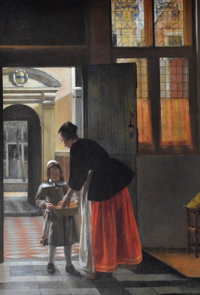 Junge, der Brot trägt (Werk: Pieter de Hooch, 1663) Junge, der Brot trägt