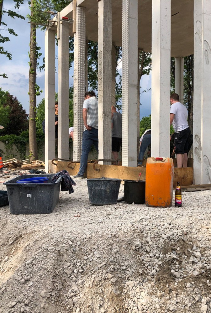 Betonprojekt in der Bayernkaserne - Hochschule München