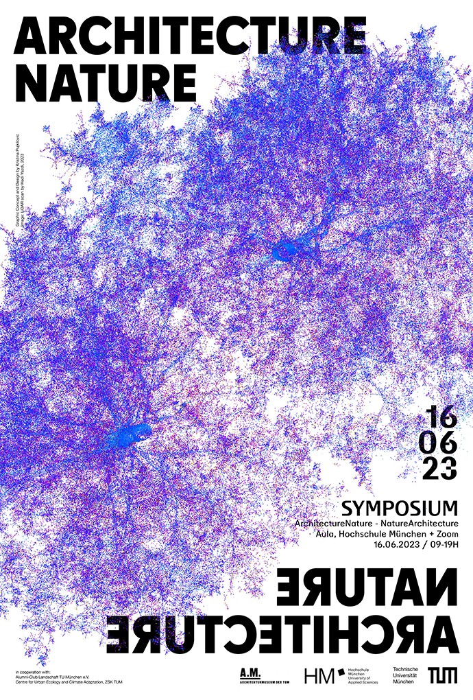 Pointcould of a tree in Munich by LiDAR scanning, Hadi Yazdi, 2023 (Plakat: Kristina Pujkilovic) ArchitectureNature - NatureArchitecture