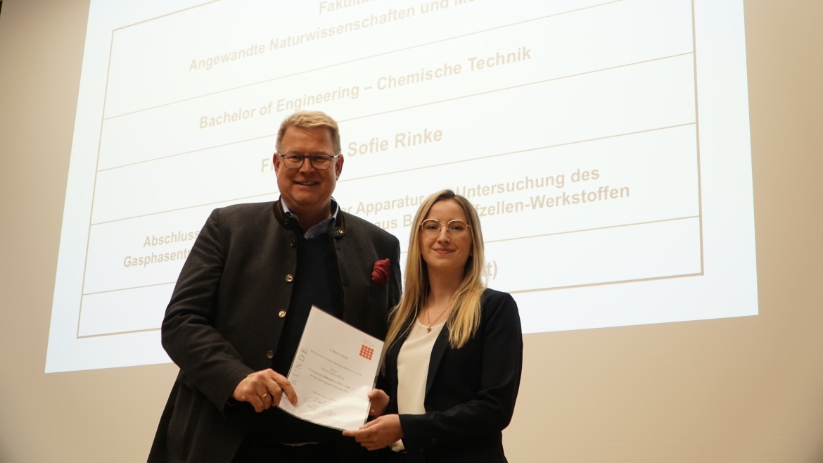 Die Freunde der HM zeichnen als Beste Studierende 2022 Alicia Rinke aus