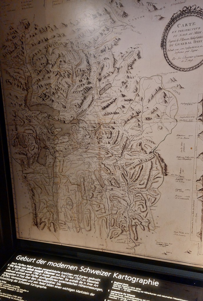 Historische Karte mit Beschreibung