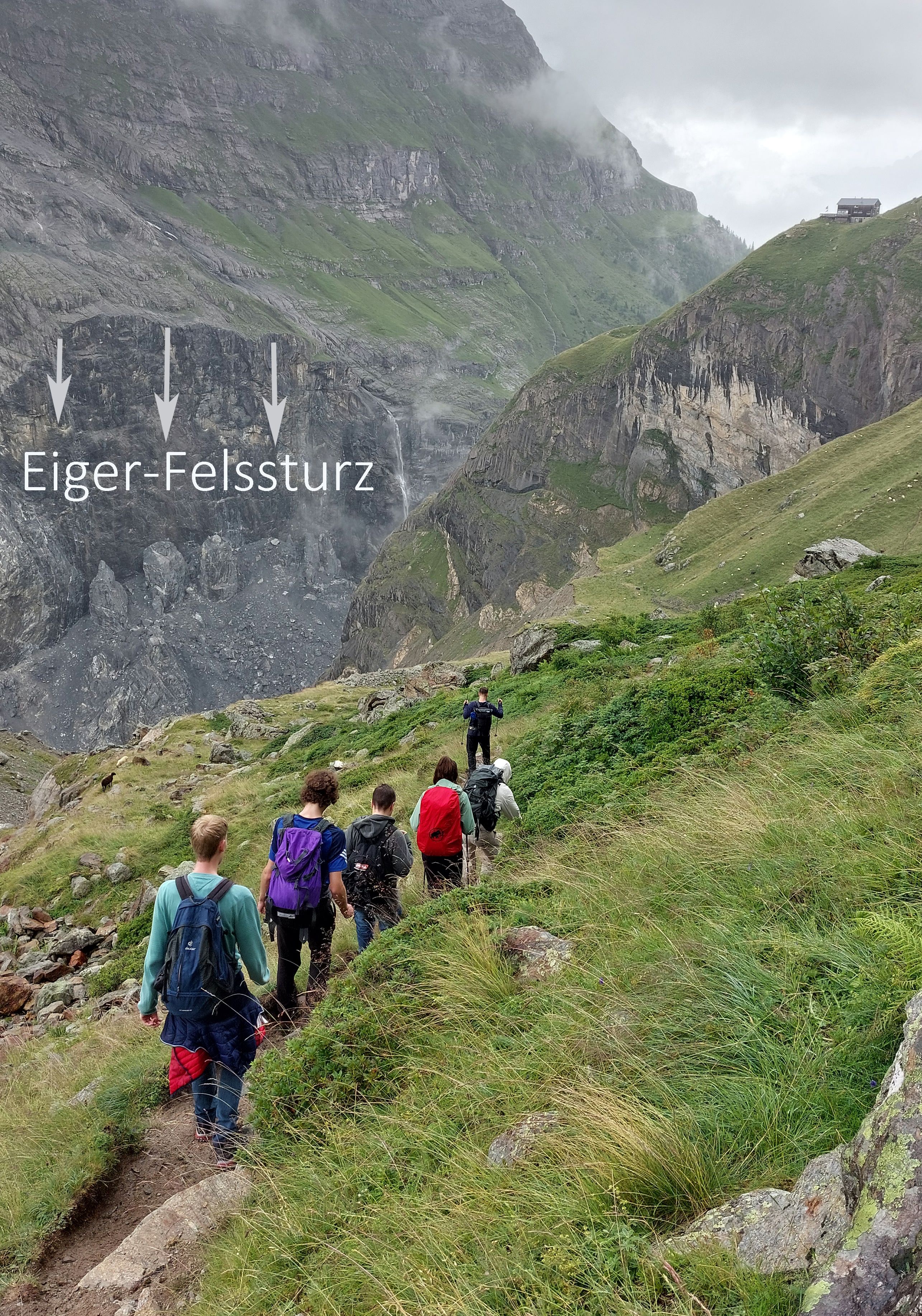 Wandergruppe, Landschaft