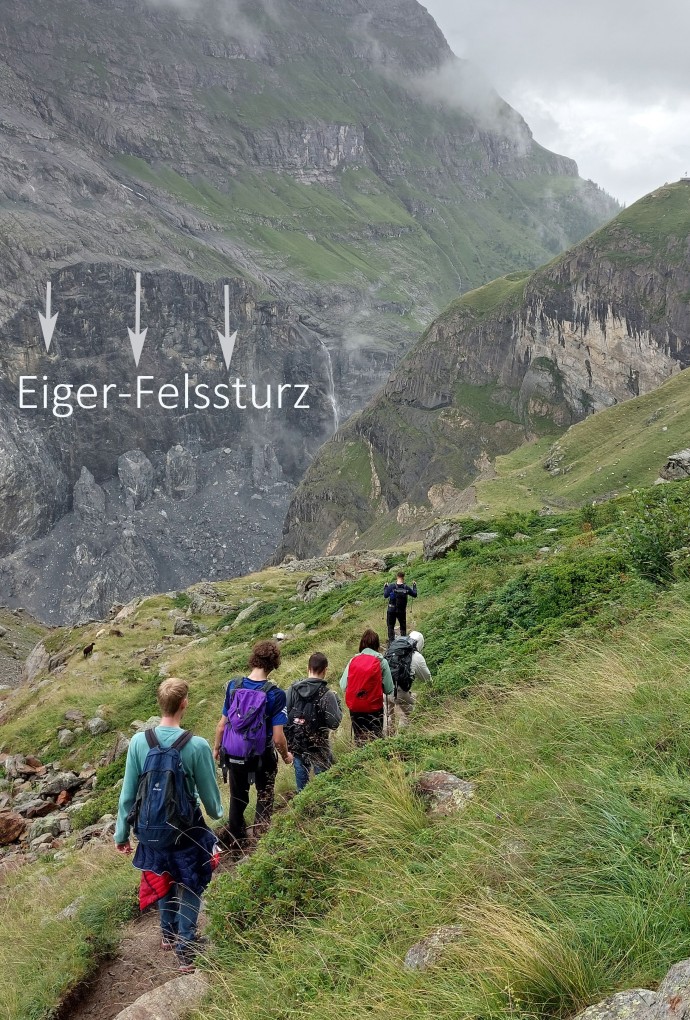 Wandergruppe, Landschaft