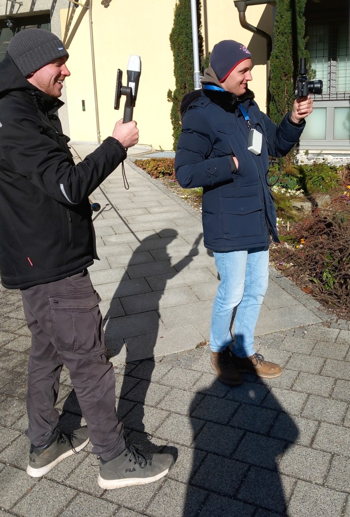 Studenten mit Kameras