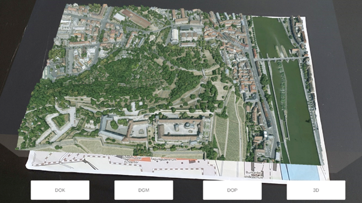 Screenshot der App mit 3D-Mesh (Abbildung: Maximilian Kinzel) Screenshot