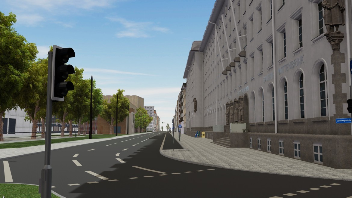 3D Straßenszene