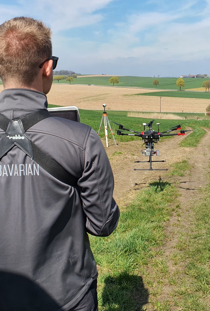 Drohne mit Piloten