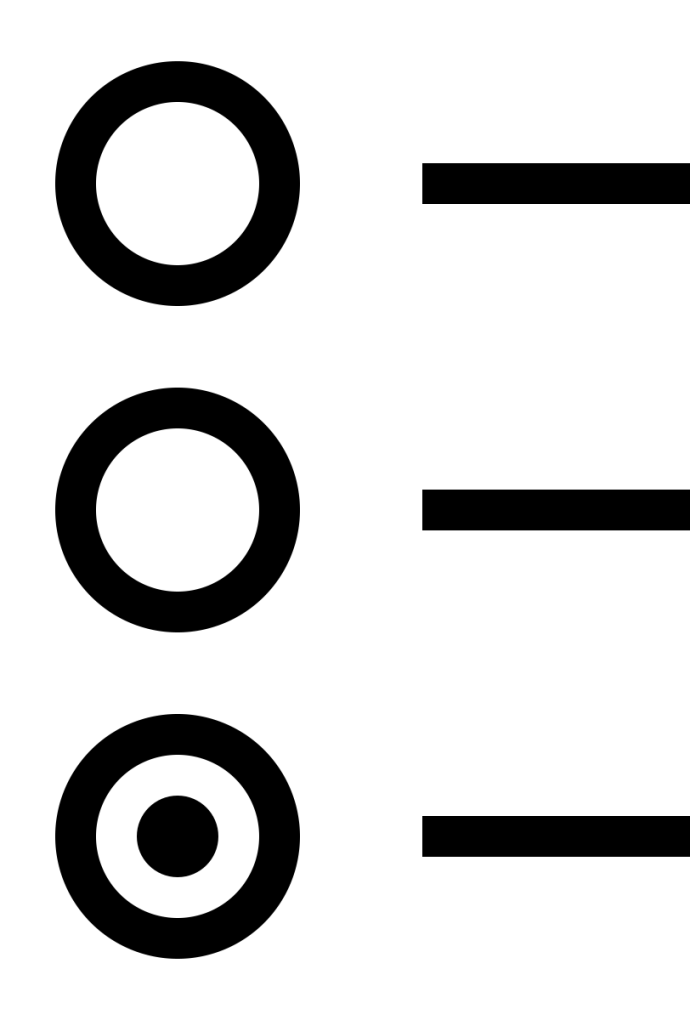 Icon um eine Auswahl zu treffen
