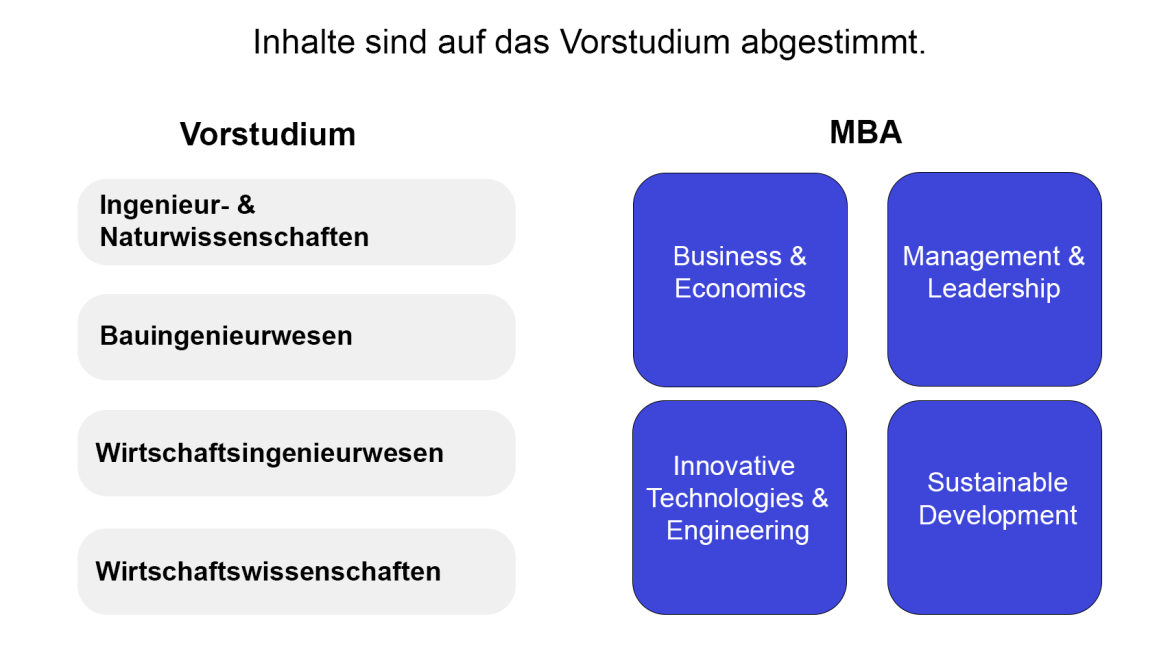 Modulbereiche MBA & Engineering