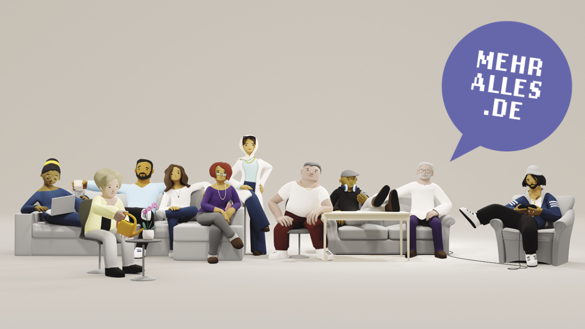 Bild zeigt Illustration von viele diverse Menschen