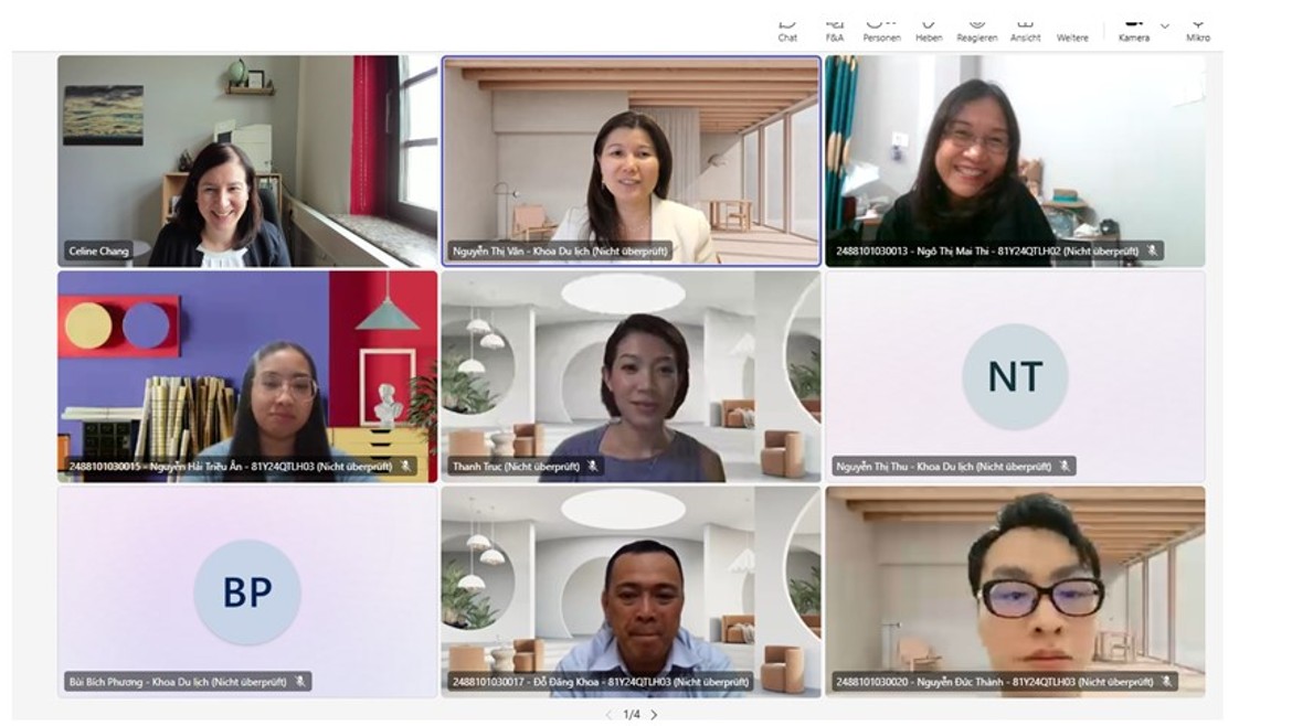 virtuel guest lecture (Source: Celine Chang) virtuel guest lecture